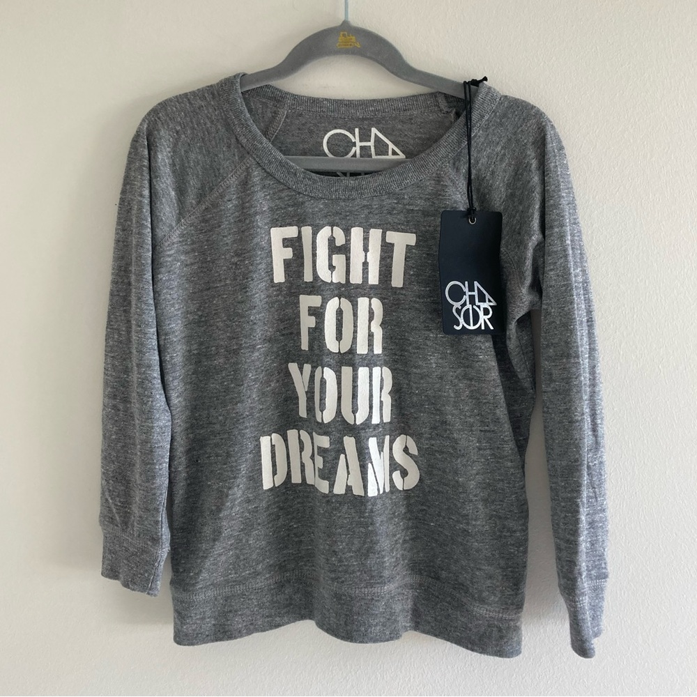NWT Chaser Fight For Your Dreams soft long sleeve top kids size 5